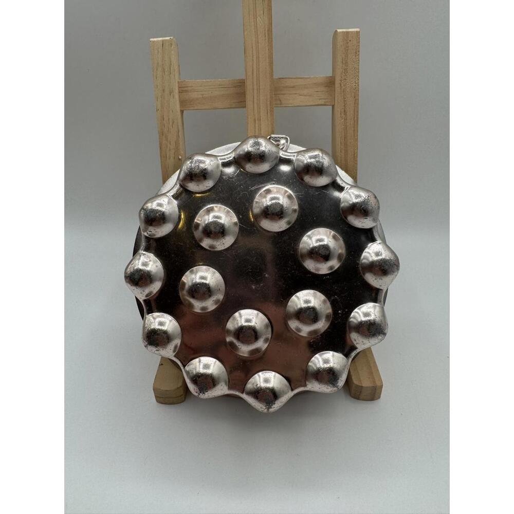 Vintage Round Fluted And Beaded Copper Baking/Jello Mold - Holds 4 Cups